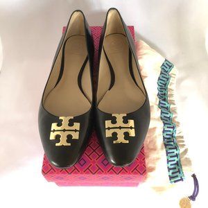 Tory Burch Raleigh Ballet- Resina Flat. Black